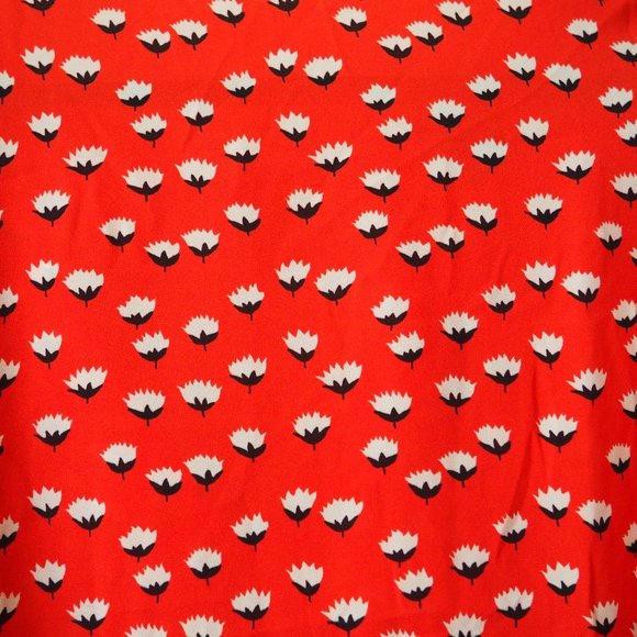 Ann Taylor Factory Red Floral Blouse - Picture 3 of 7